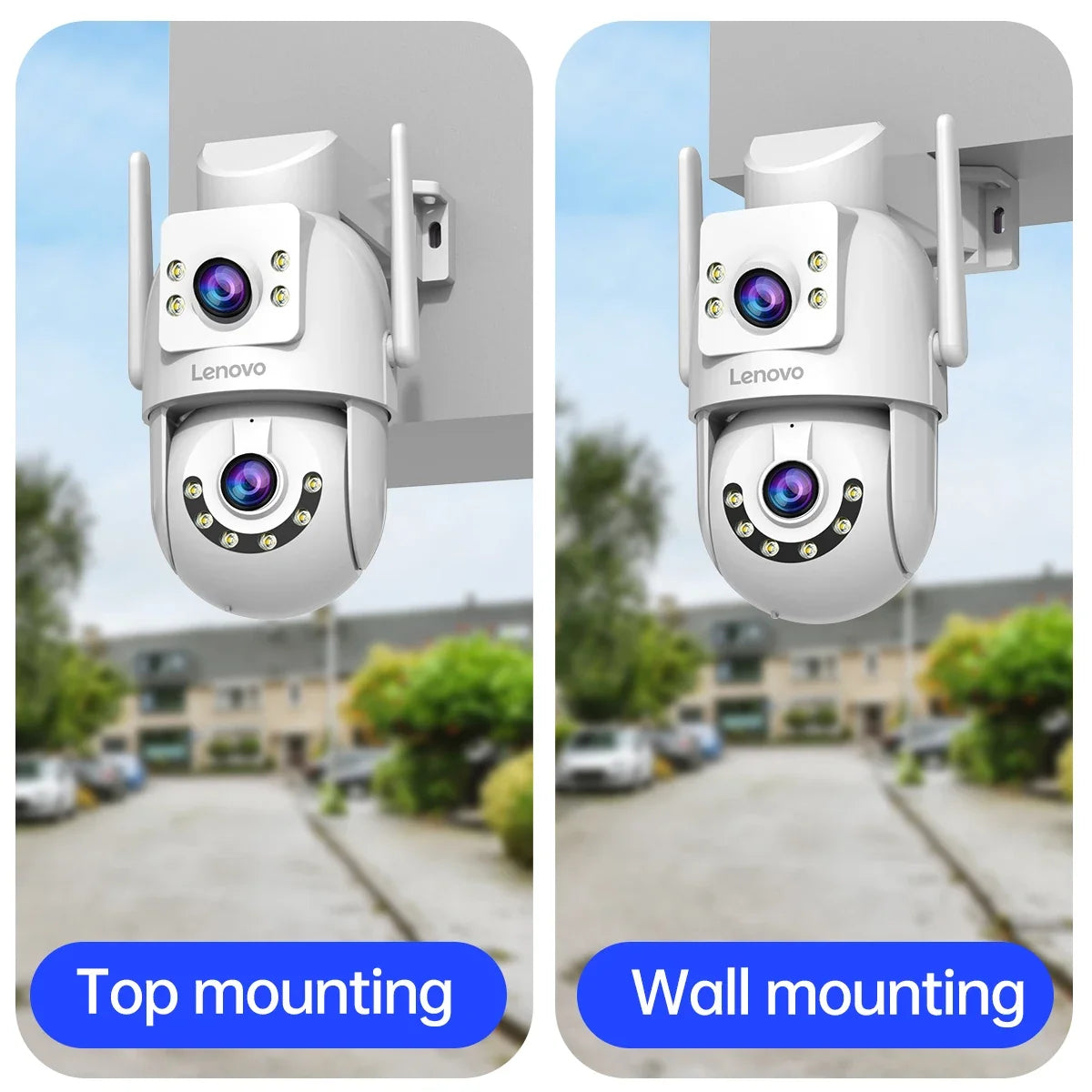 Caméra De Surveillance Extérieure Double Objectif 4K PTZ WiFi