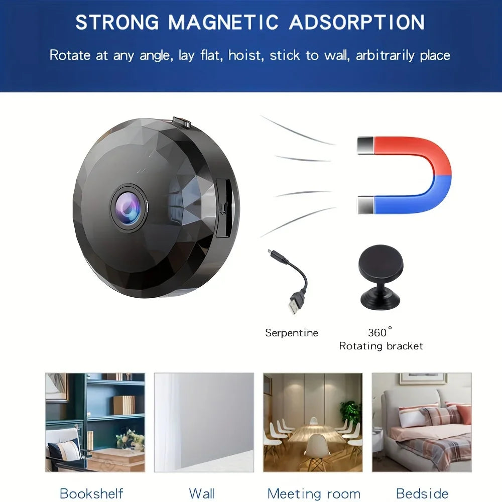 Mini Caméra WiFi avec Vision Nocturne et Détection De Mouvement